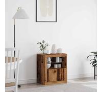 vidaXL Sideboard con luci LED Legno Invecchiato 60,5x37x67 cm