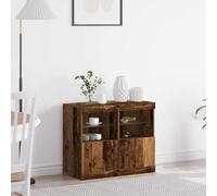 vidaXL Sideboard con Luci LED Legno Vecchio 81x37x67 cm