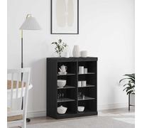 vidaXL Sideboard con luci LED Nero Rovere 41x37x100 cm