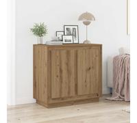 vidaXL Sideboard in rovere artisanale 80x34x75 cm in legno ingegnerizzato