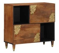vidaXL Sideboard Marrone 80 x 33.5 x 75 cm Legno massello di mango