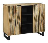vidaXL Sideboard Marrone 90 x 33 x 75 cm legno massello di mango