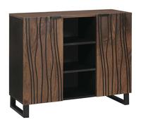 vidaXL Sideboard Marrone 90 x 33 x 75 cm legno massello di mango