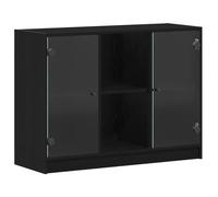 vidaXL Credenza rovere nero 102 x 37 x 75,5 cm materiale in legno