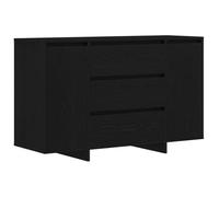 vidaXL Credenza per mobili in legno di rovere nero, 120 x 41 x 75 cm