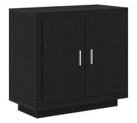vidaXL Sideboard Nero Rovere 80x40x75 cm Legno Ingegnerizzato