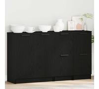 vidaXL Sideboard Rovere Nero 180 x 30 x 70 cm Legno multistrato