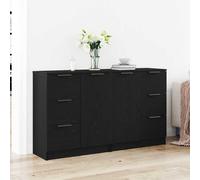 vidaXL Sideboard Rovere Nero 180 x 30 x 70 cm Legno multistrato