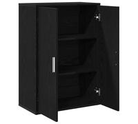 vidaXL Credenza/buffet in rovere nero, rettangolare, con finitura opaca, per sala da pranzo e soggiorno