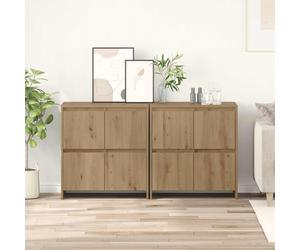 vidaXL Sideboards 2 pcs rovere artigianale 70 x 41 x 75 cm