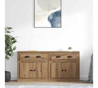 vidaXL Sideboards 2 pz Rovere artigianale 70 x 35,5 x 67,5 cm
