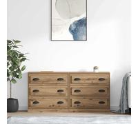 vidaXL Sideboards 2 pz Rovere artigianale 70 x 35,5 x 67,5 cm