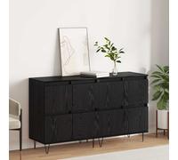 vidaXL Sideboards 2 pz Rovere nero