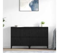 vidaXL Sideboards 2 pz Rovere Nero 60 x 35 x 70 cm