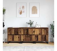 vidaXL Sideboards 3 pcs Legno vecchio 180 x 35 x 70 cm