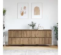 vidaXL Sideboards 3 pcs rovere artigianale 180 x 35 x 70 cm