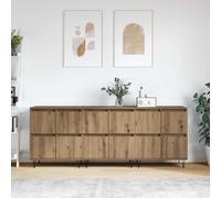 vidaXL Sideboards 3 pcs rovere artigianale 180 x 35 x 70 cm