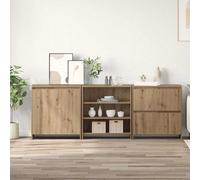 vidaXL Sideboards 3 pcs rovere artigianale 70 x 41 x 75 cm