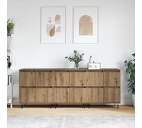 vidaXL Sideboards 3 pz Rovere artigianale