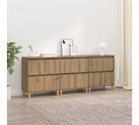 vidaXL Sideboards 3 pz Rovere artigianale 60 x 35 x 70 cm