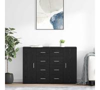 vidaXL Sideboards Corona 2 pcs Rovere Nero 59 x 39 x 80 cm