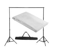 vidaXL Sistema di supporto per sfondo 300x300 cm Bianco Studio Photo Video