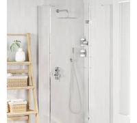 vidaXL Sistema doccia nascosto (rotondo) Argento