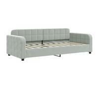 vidaXL Letto da Giorno Grigio Chiaro 90x190 cm in Velluto, Divano Letto, Divano Letto Singolo, Divano Letto in Velluto, Letto per Ospiti