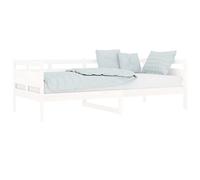 vidaXL Dormeuse Bianca in Legno Massello di Pino 90x200 cm
