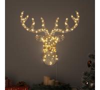 vidaXL Slitta trainata da renna Bianco caldo 68 x 36,5 x 62,5 cm PET