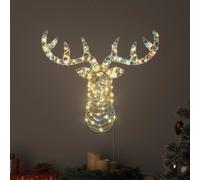 vidaXL Slitta trainata da renna Bianco caldo 68 x 36.5 x 62.5 cm PET