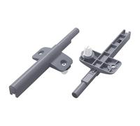 vidaXL Smorzatore a Chiusura Morbida 2 pcs Grigio 125 x 47 x 15 mm PP, Stanza di utilità, Layout rettangolare, Stile industriale, Attrezzatura funzionale, Design moderno, Ottimizzazione dello spazio,