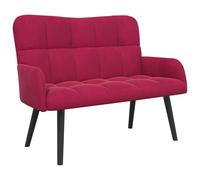 vidaXL Divano a due posti, rosso vino rosso, 115 x 61 x 87 cm, in velluto, elegante divano per soggiorno, loveseat moderno in velluto, letto spaziosi per ragazzi