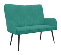 vidaXL Sofa a Due Posti Turchese 115 x 61 x 87 cm Velluto, Divano a due posti in velluto, resistente e ergonomico, comodo per spazi piccoli, perfetto per il salotto