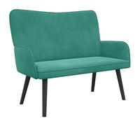 vidaXL Sofa a Due Posti Turchese 115 x 61 x 87 cm Velluto, Divano a due posti in velluto, resistente e ergonomico, comodo per spazi piccoli, perfetto per il salotto