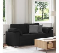 vidaXL Sofa Loveseat Nero - 140 cm in Tessuto