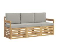 vidaXL Set di divani in legno massello di acacia, divano in legno di acacia, mobili moderni da esterno, seduta resistente alle intemperie per giardino e soluzioni eleganti