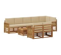 vidaXL Soffasets Divano da Giardino in Legno di Acacia Massello Sezione Modulare Mobili da Esterno Divano Piscina Marrone