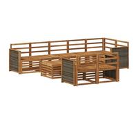 vidaXL Soffasets Divano da Giardino in Legno di Acacia Massello Sezione Modulare Mobili da Esterno Divano Piscina Marrone