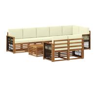 vidaXL Soffasets Divano da Giardino in Legno di Acacia Massello Sezione Modulare Mobili da Esterno Divano Piscina Marrone