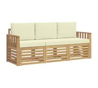 vidaXL Set di divani in legno di acacia massiccio, divano in legno di acacia, set moderni per esterni, sedie resistenti alle intemperie per rilassarsi in giardino