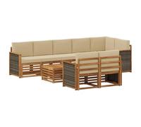 vidaXL Soffasets Divano da Giardino in Legno di Acacia Massello Sezione Modulare Mobili da Esterno Divano Piscina Marrone
