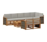 vidaXL Soffasets Divano da Giardino in Legno di Acacia Massello Sezione Modulare Mobili da Esterno Divano Piscina Marrone