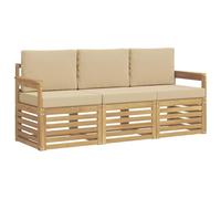 vidaXL Set di divani in legno massello di acacia, divano in legno di acacia, mobili moderni da esterno, seduta resistente alle intemperie per giardino e soluzioni eleganti