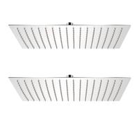 vidaXL Soffione per Doccia a Pioggia 2pz Acciaio Inossidabile 30x40cm