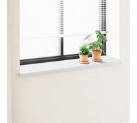 vidaXL Davanzale bianco 160 x 45 x 4,5 cm, in PVC, moderno, facile da pulire, resistente ai raggi UV, bel accento, design funzionale, nuova casa, spazio per stendere