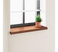 vidaXL Davanzale per finestra in legno marrone, 60 x 35 x 4,5 cm, PVC, moderno, facile da pulire, resistente ai raggi UV, bel accento, design funzionale, nuova casa, spazio per stendere