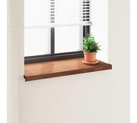 vidaXL Davanzale in legno marrone, 60 x 40 x 4,5 cm, PVC, moderno, facile da pulire, resistente ai raggi UV, bel accento, design funzionale, nuova casa, spazio per stendere