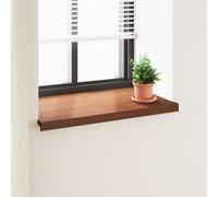 vidaXL Davanzale per finestra in legno marrone, 80 x 50 x 4,5 cm, PVC, moderno, facile da pulire, resistente ai raggi UV, bel accento, design funzionale, nuova casa, spazio per stendere