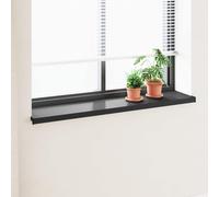 vidaXL Soglia della Finestra Nero con Venature del Legno PVC